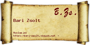 Bari Zsolt névjegykártya
